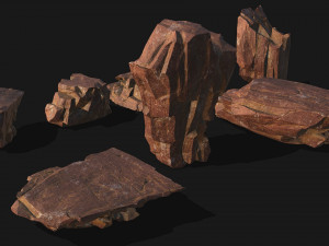 Mountain Rock Pack 09 3D Model