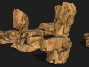 Desert rocks - s PBR Pack 10 Model 3D