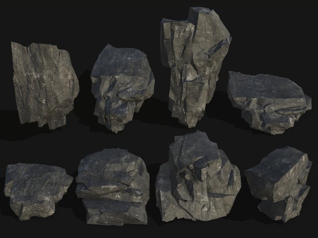 Cliff rocks 11 Model 3D .c4d .max .obj .3ds .fbx .stl .blend