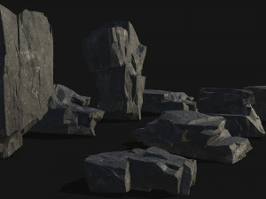Cliff rocks 11 Model 3D