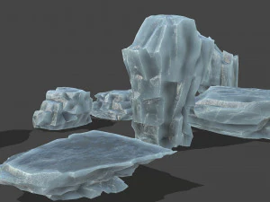 Ice rocks 13 3D Model