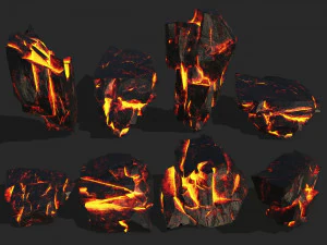 Лавовий камінь 17 3D Модель