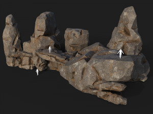 Rock set 01 3D Model