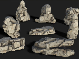 Rock set 02 3D-Modell