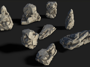 Rock set 02 3D-Modell