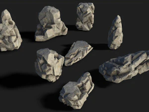 Rock set 02 3D Model