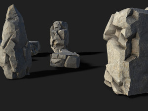 Rock set 02 3D-Modell