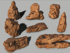Rock set 04 3D Model