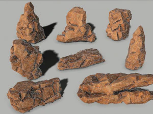 Rock set 04 3D Model
