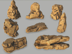 Rock set 05 Modèle 3D