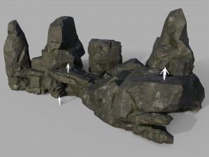 Rock set 06 3D Model