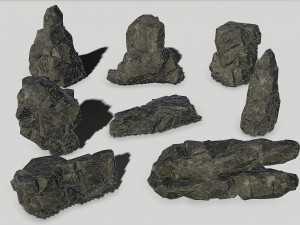 Rock set 06 3D Model