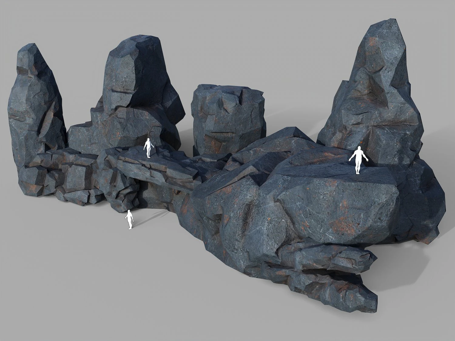 Rock set 07 3D Model .c4d .max .obj .3ds .fbx .stl .blend 