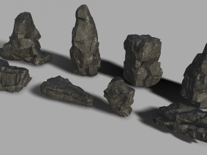 Rock set 08 Model 3D
