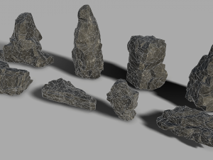 Rock set 08 Model 3D
