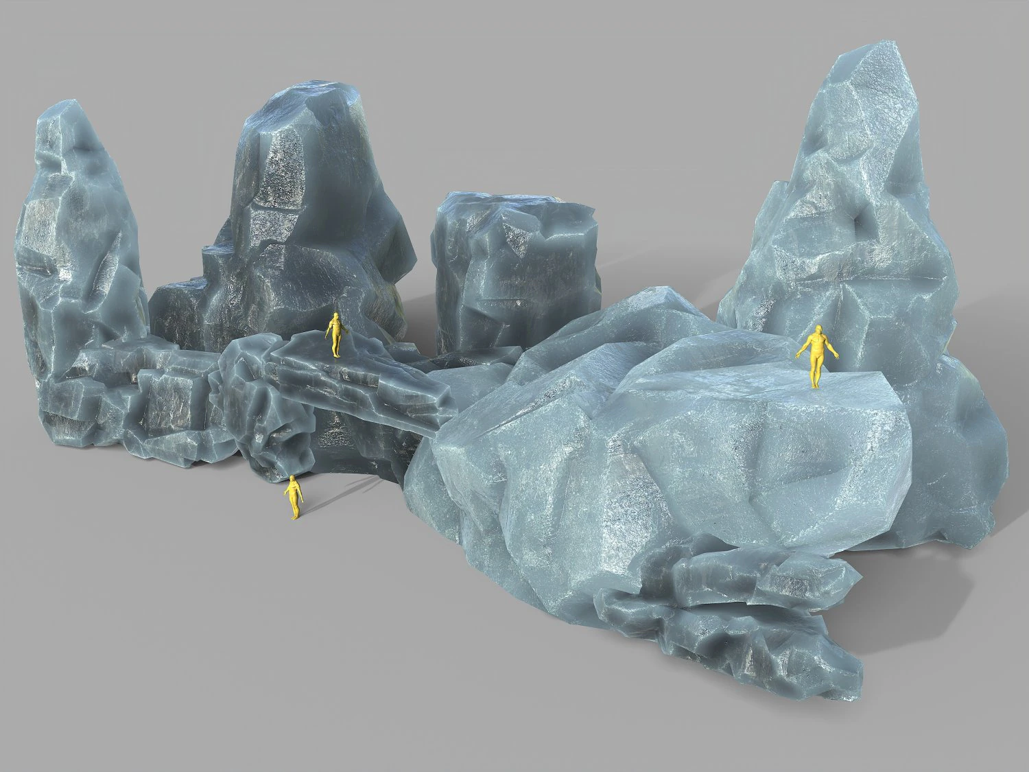 Rock set 09 3D Model .c4d .max .obj .3ds .fbx .stl .blend 