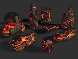 Set di rocce 13 Modello 3D