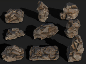 Rock Pack 01 3D Model