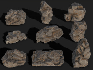 Rock Pack 01 3D Model