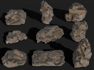 Rock Pack 01 3D Model