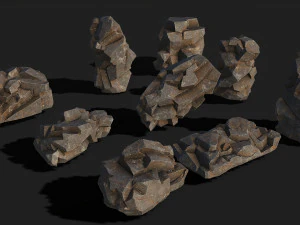 Rock Pack 01 3D Model