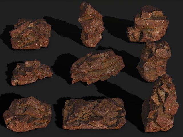 Rock Pack 03 3Dモデル .c4d .max .obj .3ds .fbx .stl .blend 