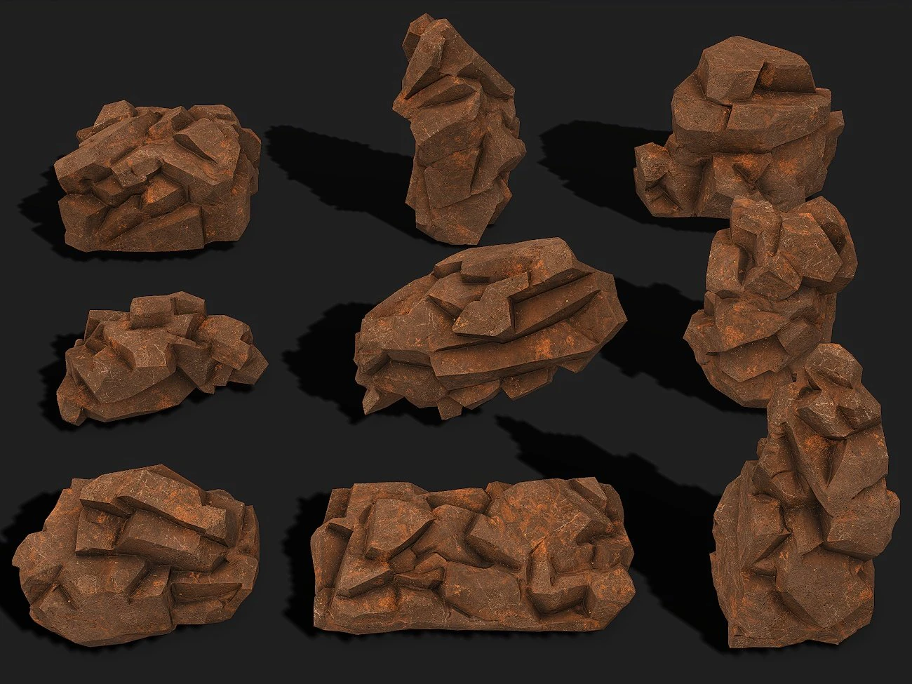Rock Pack 04 3D Model .c4d .max .obj .3ds .fbx .stl .blend 