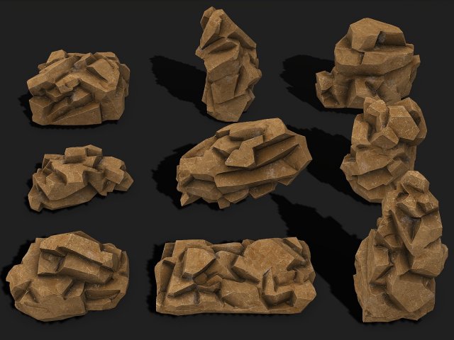 Rock Pack 05 Model 3D .c4d .max .obj .3ds .fbx .stl .blend 