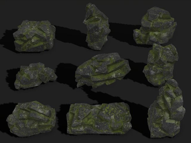 Rock Pack 06 Model 3D .c4d .max .obj .3ds .fbx .stl .blend 