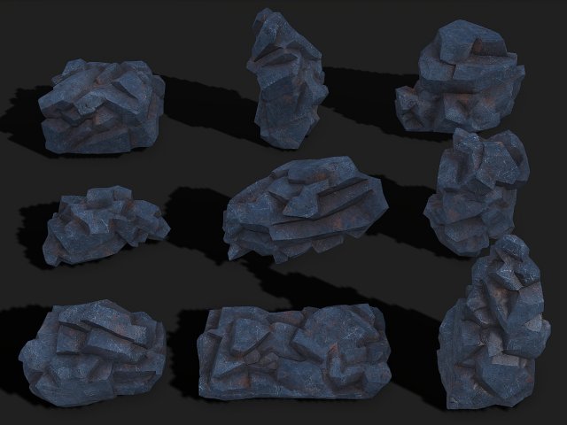 Rock Pack 07 3Dモデル .c4d .max .obj .3ds .fbx .stl .blend 