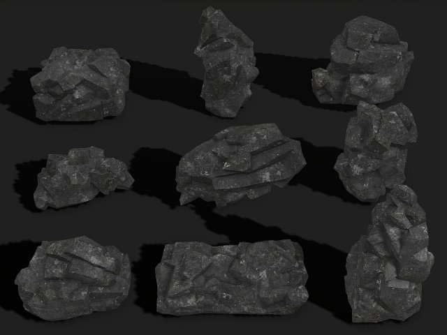 Rock Pack 08 Model 3D .c4d .max .obj .3ds .fbx .stl .blend 
