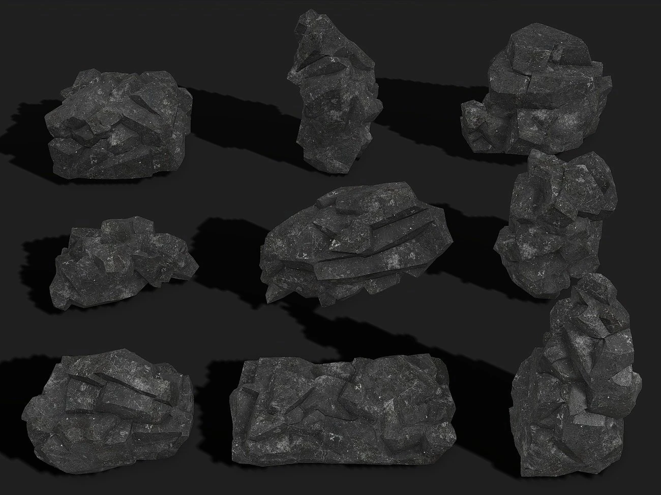 Rock Pack 08 3D Model .c4d .max .obj .3ds .fbx .stl .blend 