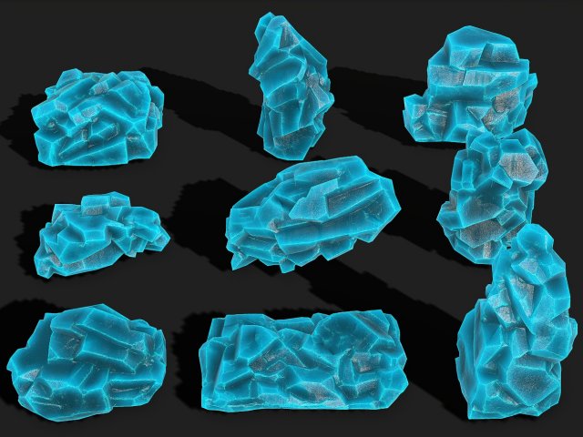 Rock Pack 12 3D Model .c4d .max .obj .3ds .fbx .stl .blend 