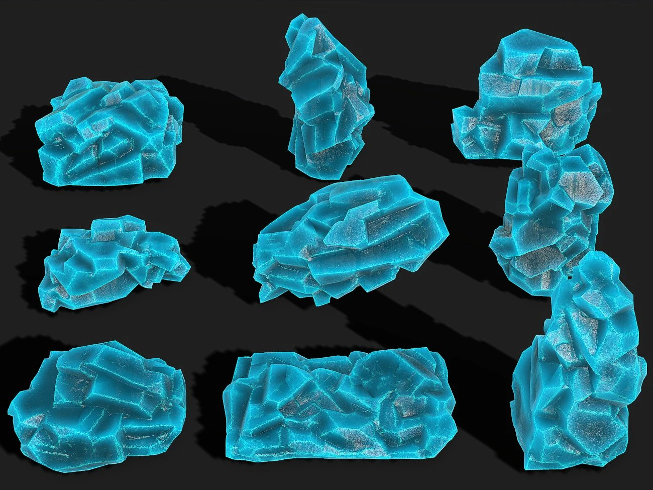 Rock Pack 12 3D Model .c4d .max .obj .3ds .fbx .stl .blend 