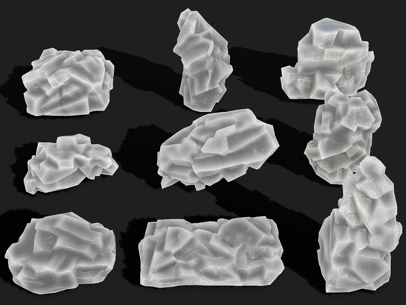 Rock Pack 13 3D Model .c4d .max .obj .3ds .fbx .stl .blend 