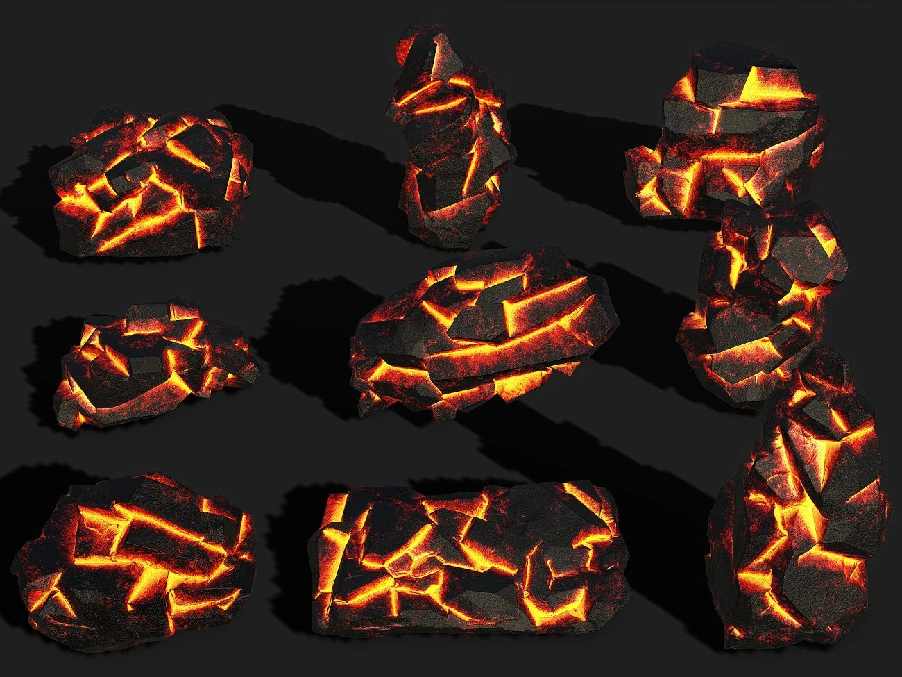 Rock Pack 14 3D Model .c4d .max .obj .3ds .fbx .stl .blend 