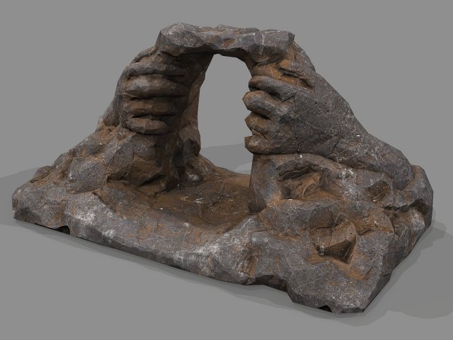Cave Entrance cliff rock 01 Model 3D .c4d .max .obj .3ds .fbx .stl .blend 