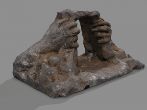 Cave Entrance cliff rock 01 Model 3D