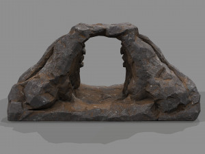 Cave Entrance cliff rock 01 Model 3D