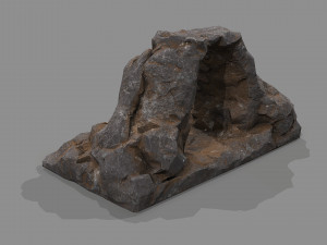 Cave Entrance cliff rock 01 Model 3D