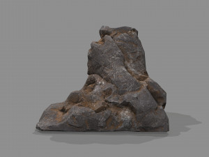 Cave Entrance cliff rock 01 Model 3D
