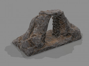 Cave Entrance cliff rock 01 Model 3D