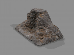 Cave Entrance cliff rock 01 Model 3D