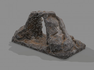 Cave Entrance cliff rock 01 Model 3D