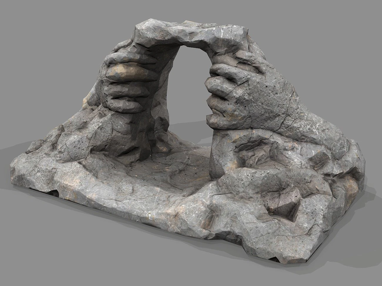 Cave Entrance cliff rock 02 3D Model .c4d .max .obj .3ds .fbx .stl .blend 