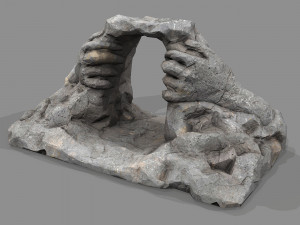Cave Entrance cliff rock 02 Modelo 3D