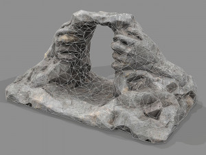 Cave Entrance cliff rock 02 Model 3D