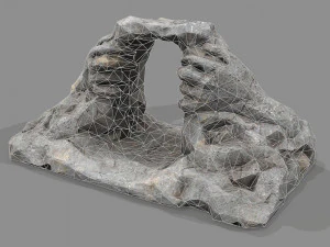Cave Entrance cliff rock 02 3D Model
