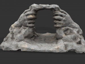 Cave Entrance cliff rock 02 Model 3D
