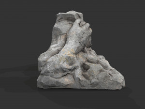 Cave Entrance cliff rock 02 Model 3D